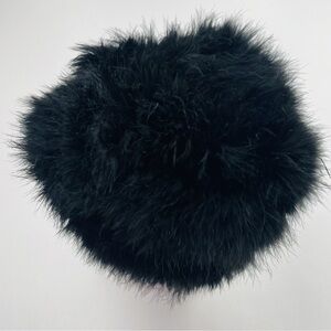 Elegant Black Faux Fur Women's Hat.  Vintage!